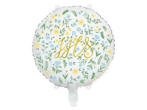 Balon foliowy Komunia IHS 45cm 18cal Partydeco (FB179) Partydeco