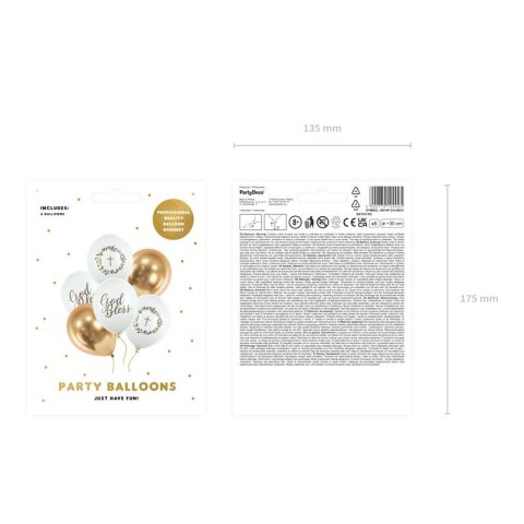 Balon gumowy ecri Partydeco (SB14P-310-000-6) Partydeco