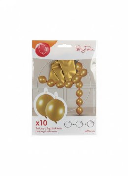 Balon gumowy z łącznikiem (10 szt.) złoty Arpex (KB7627) Arpex