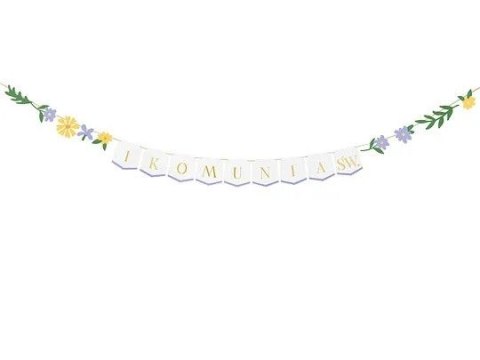 Baner I Komunia Św., mix, 300x13 cm Partydeco (GRL99) Partydeco