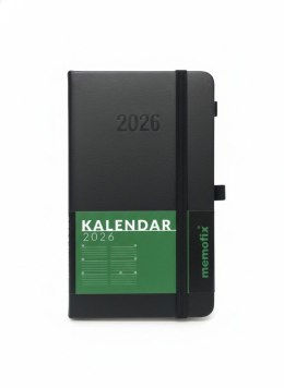 Kalendarz książkowy (terminarz) 2026 MEMOFIX TDW A5 Antra (CZARNY) Antra