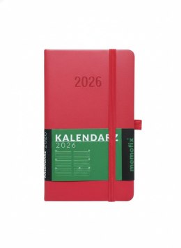 Kalendarz książkowy (terminarz) 2026 MEMOFIX TDW A6 Antra (czerwony) Antra