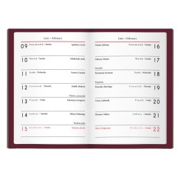 Kalendarz książkowy (terminarz) miękka oprawa FLOWERS A6 Interdruk (64 stony) Interdruk