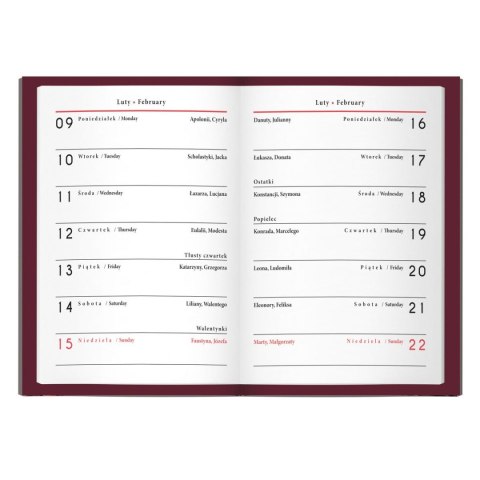 Kalendarz książkowy (terminarz) miękka oprawa FLOWERS A6 Interdruk (64 stony) Interdruk