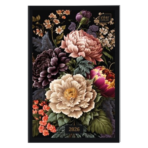 Kalendarz książkowy (terminarz) miękka oprawa FLOWERS A6 Interdruk (64 stony) Interdruk