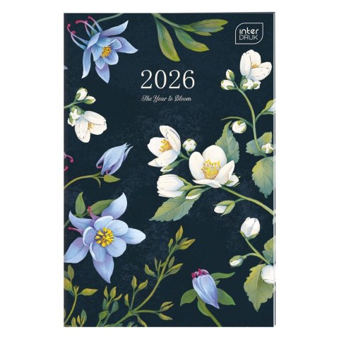 Kalendarz książkowy (terminarz) miękka oprawa FLOWERS A6 Interdruk (64 stony) Interdruk