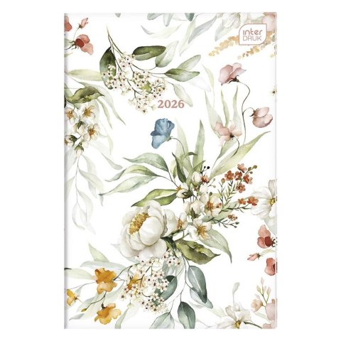 Kalendarz książkowy (terminarz) miękka oprawa FLOWERS A6 Interdruk (64 stony) Interdruk