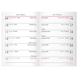 Kalendarz książkowy (terminarz) miękka oprawa HYBRYDA A5 Interdruk (64 stony) Interdruk