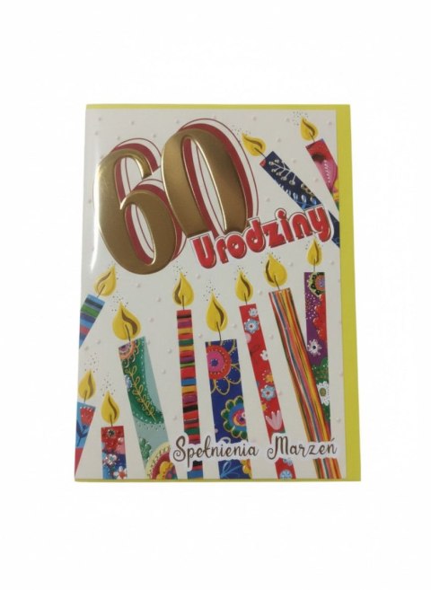 Kartka składana A5 Karnet A5 60 świeczki Henry (5908451982522) Henry