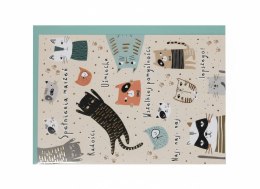 Kartka składana A5 Karnet A5 Beżowe Koty Henry (5908451983406) Henry