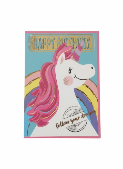 Kartka składana A5 Karnet A5 Jednorożec new Henry (590845198401) Henry