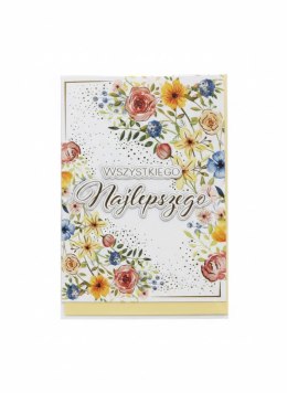 Kartka składana B6 Karnet B6 KWIATY PATTERN Henry (5908451980573) Henry