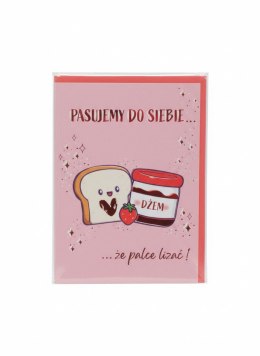 Kartka składana A5 Karnet B6 Walentynki dzem z tostem Henry (5908451981228) Henry