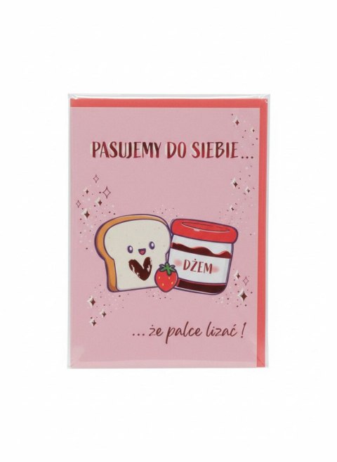 Kartka składana A5 Karnet B6 Walentynki dzem z tostem Henry (5908451981228) Henry