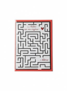 Kartka składana B6 Karnet B6 Walentynki labirynt Henry (5908451981228) Henry