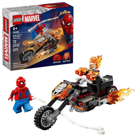 Klocki konstrukcyjne Marvel Spider-Man kontra Ghost Rider na motocyklu Lego (76335) Lego