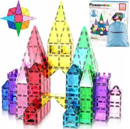 Klocki magnetyczne PICASSO TILES Zestaw 61 Elementów W Worku Orbico Sp. Z O.o. (PC61) Orbico Sp. Z O.o.