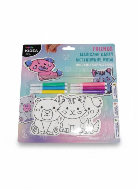 Kolorowanka FRIENDS Karty aktywowane wodą Kidea (MKAFKA) Kidea