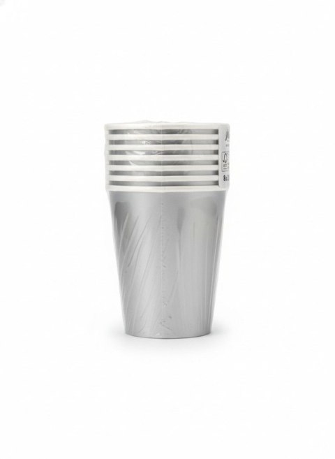 Kubek jednorazowy maki Srebrne, Unicolour papier 250ml Pol-mak (KM02_OG_005500) Pol-mak