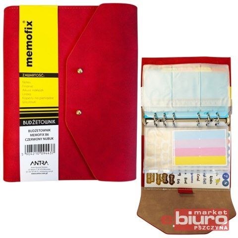 Organizer B6 Budżetownik NABUK czerwona Antra Antra