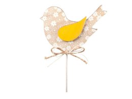 Ozdoba drewniana ptak kremowy (2221718)