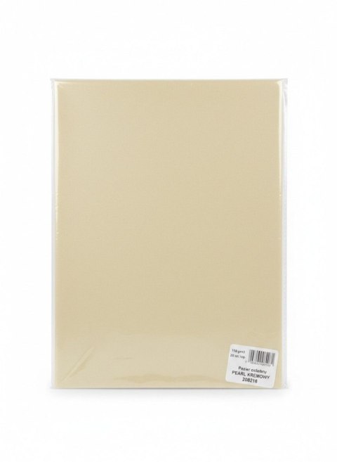 Papier ozdobny (wizytówkowy) A4 pearl kremowy 135g Galeria Papieru (206216) Galeria Papieru