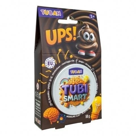 Plastelina 1 kol. Tubi Smart Ups! brązowa 50g Tuban (TU8489) Tuban
