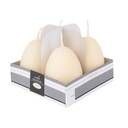 Świeczka ozdobna jajko welur ecru 4szt. Home And Garden (0411) Home And Garden