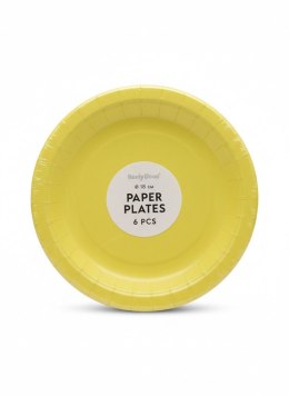 Talerz jednorazowy żółty papier śr. 180mm 6 szt Partydeco (TPP90-084) Partydeco