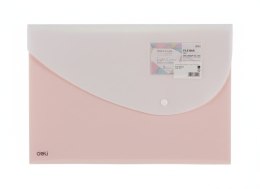 Teczka plastikowa na zatrzask MACARON 5905658800116 A4 różowy Deli (E5506_PINK) Deli
