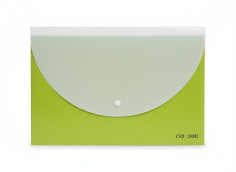 Teczka plastikowa na zatrzask RIO RÓŻOWA 5902315578593 A4 zielony 180 mic. Deli (E38977_GREEN) Deli