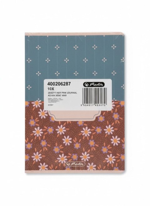 Zeszyt A5 Premium Journal 60k. 70g kratka Herlitz (400206287) Herlitz