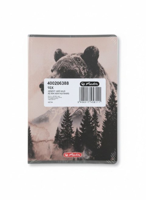 Zeszyt A5 Wild 60k. 70g kratka Herlitz (400206388) Herlitz