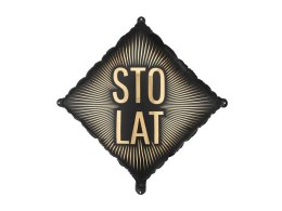 Balon foliowy Sto Lat, 46x46 cm Partydeco (FB363) Partydeco