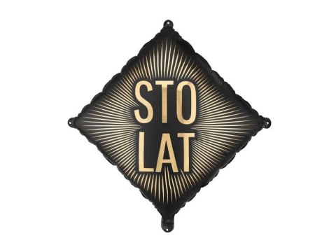 Balon foliowy Sto Lat, 46x46 cm Partydeco (FB363) Partydeco