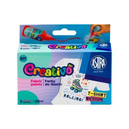 Farba do tkanin kolor: mix 20ml 5 kolor. Creativo (301025011) Creativo