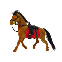 Figurka koń flokowany brązowy 17cm Lean (13380) Lean
