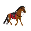 Figurka koń flokowany brązowy 17cm Lean (13380) Lean