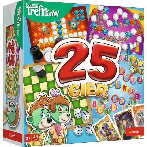 Gra planszowa Trefliki kalejdoskop 25 GIER Rodzina Treflików Trefl (02824) Trefl