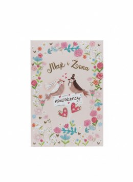 Kartka składana A5 Karnet A5 Ślub Pan I panie Słowikowa Henry (5907465663618) Henry