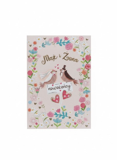Kartka składana A5 Karnet A5 Ślub Pan I panie Słowikowa Henry (5907465663618) Henry
