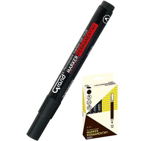 Marker permanentny GR-103C wkład czarny 1,0-4,6mm ścięta końcówka Grand Grand