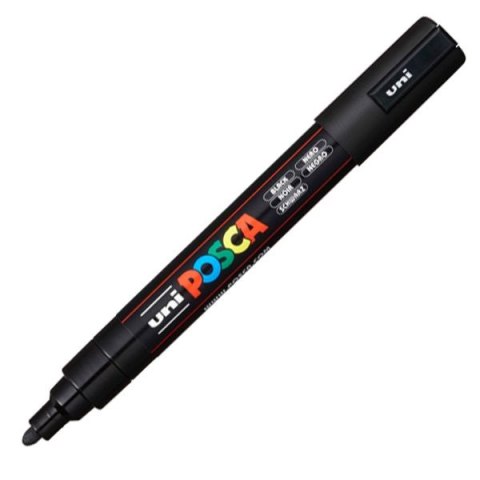 Marker suchościeralny Posca wkład czarny 1,8-2,5mm okrągła końcówka Uni (PC-5M) Uni
