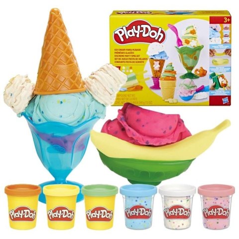 Masa plastyczna dla dzieci Ciastolina 6pak Zestaw Ice Cream Party mix Playdoh (E2385) Playdoh