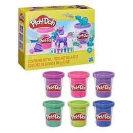 Masa plastyczna dla dzieci Ciastolina 6pak błyszczących kolorów mix Playdoh (F9932) Playdoh
