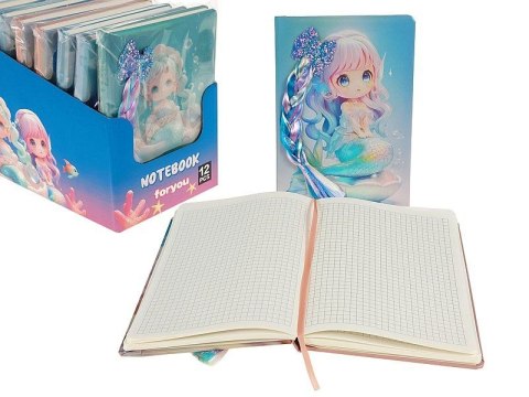 Notes (notatnik) A5 dziewczynka z warkoczem krata Adar (629837) Adar