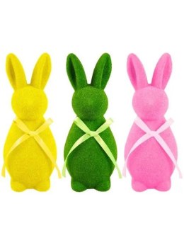 Ozdoba wielkanocna Zajączek flokowany - z kokardką [mm:] 250 Arpex (WN8846) Arpex