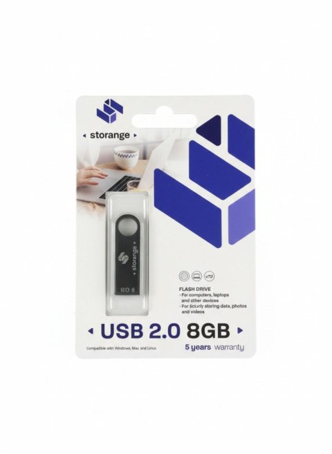 Pendrive slim grafit 8GB Storange (STORANPENS8GBGR2.0) Storange