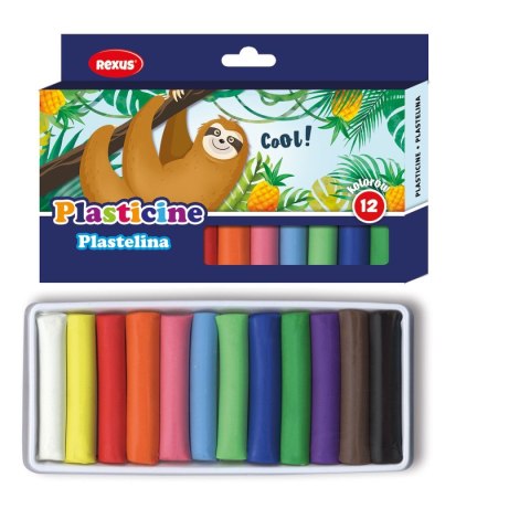 Plastelina 12 kol. mix 200g Rexus (603553) Rexus