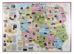 Podkład na biurko mappuzzle Mapa Polski regiony mix PVC PCW Demart Demart